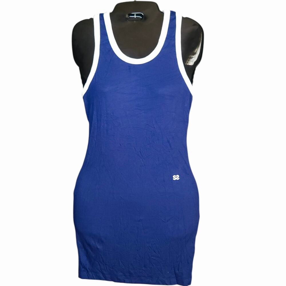 Solid & Striped The Blair Minidress‎ Women sz S Baby Rib Modal Dk Lapis Blue NWT